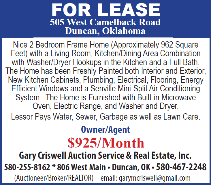 For Lease Home on 1 Acre